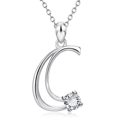 Crystal Initial Letter Necklace