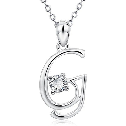 Crystal Initial Letter Necklace