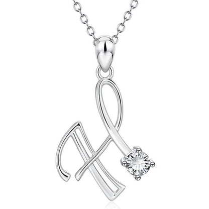 Crystal Initial Letter Necklace