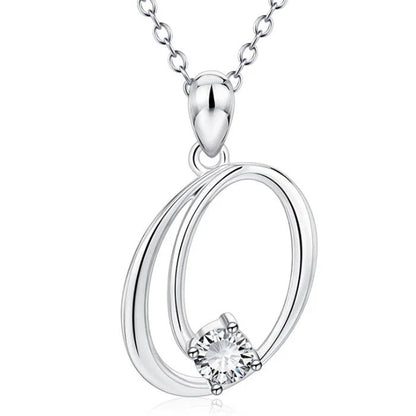 Crystal Initial Letter Necklace