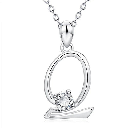 Crystal Initial Letter Necklace