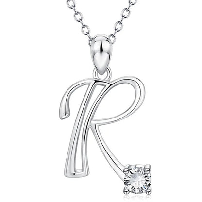 Crystal Initial Letter Necklace