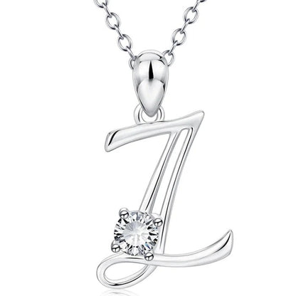 Crystal Initial Letter Necklace