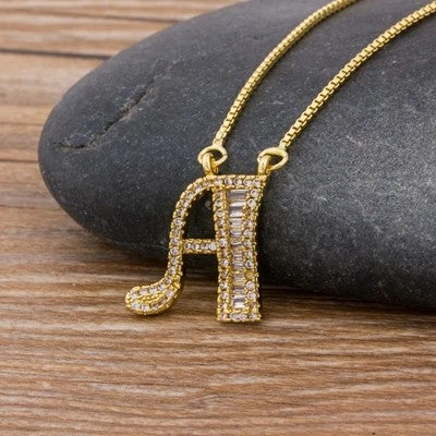 Crystal Letter R Necklace