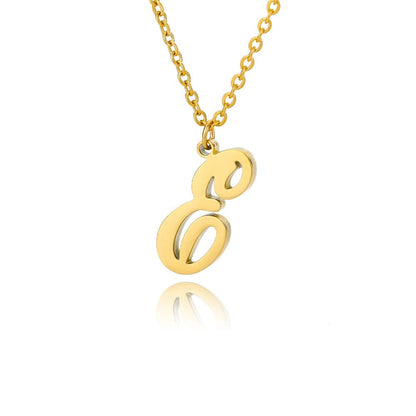 Script Letter Initial Necklace