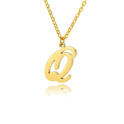 Script Letter Initial Necklace