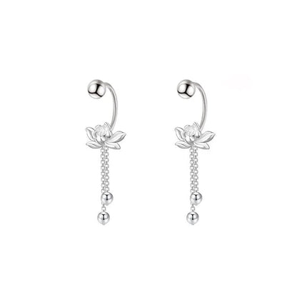 Lotus Tassel Earrings