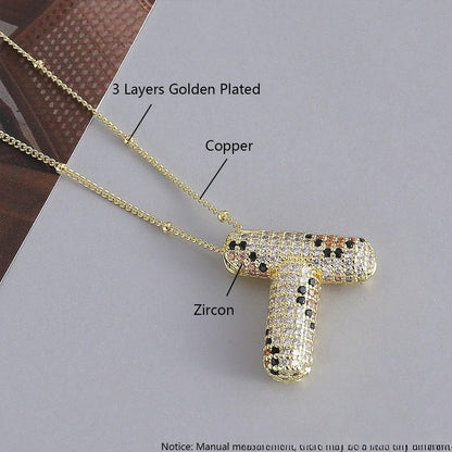 Crystal Initial Bubble Necklace