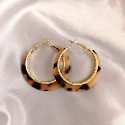 Leopard Hoop Earrings