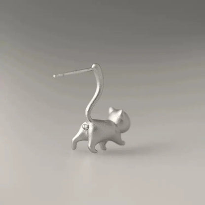 Walking Cat Stud Earrings