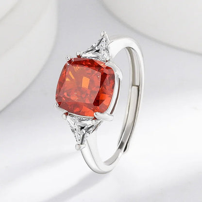 Square Zircon Statement Ring