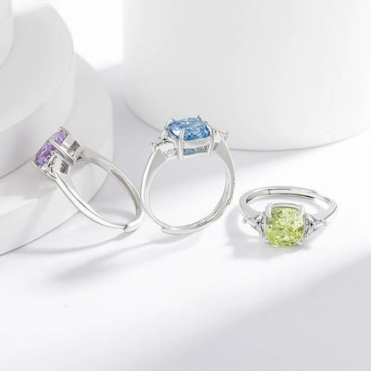 Square Zircon Statement Ring