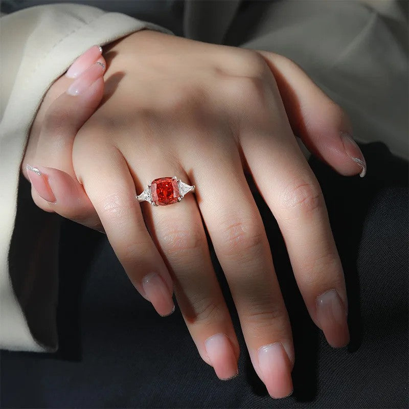 Square Zircon Statement Ring
