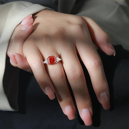 Square Zircon Statement Ring