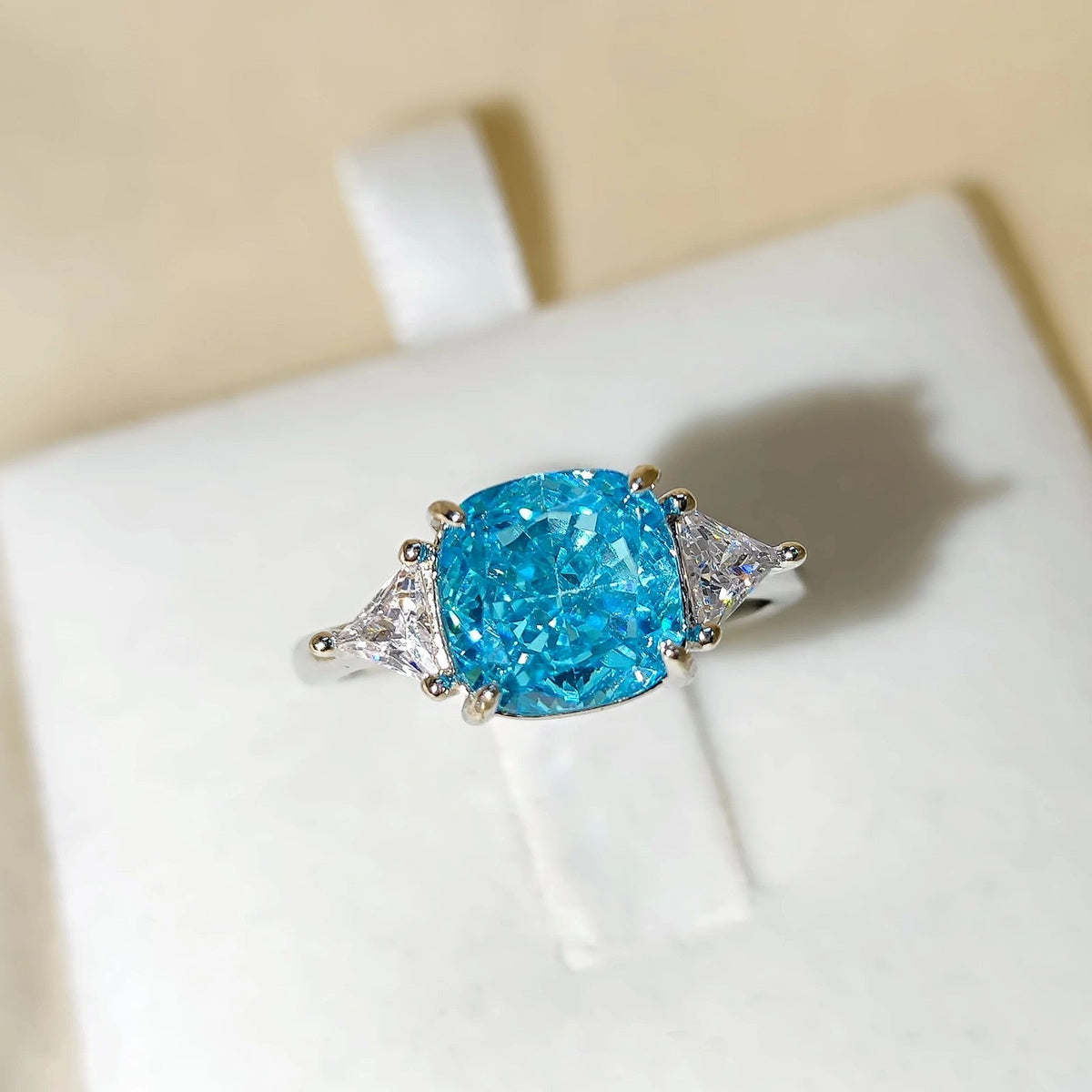 Square Zircon Statement Ring