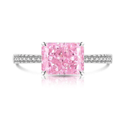 Purple Square Zircon Ring