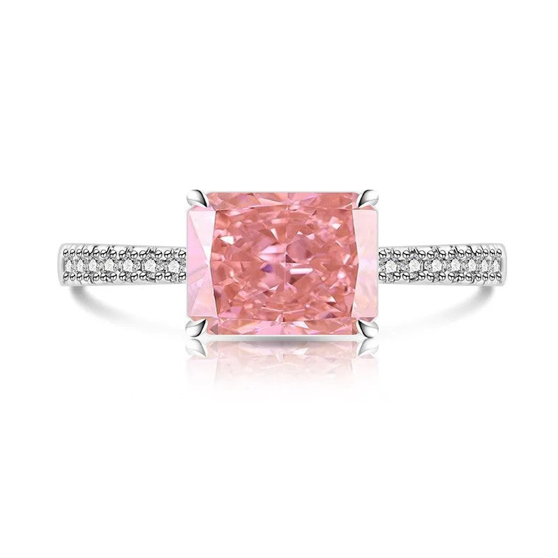 Purple Square Zircon Ring