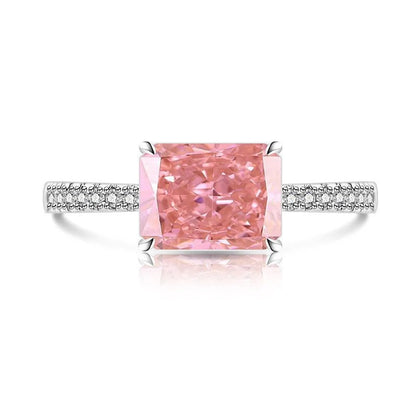 Purple Square Zircon Ring