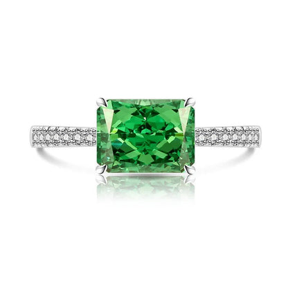 Purple Square Zircon Ring