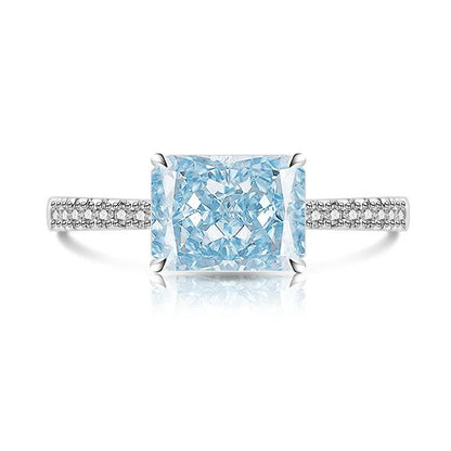 Purple Square Zircon Ring