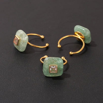 Square Stone Adjustable Ring