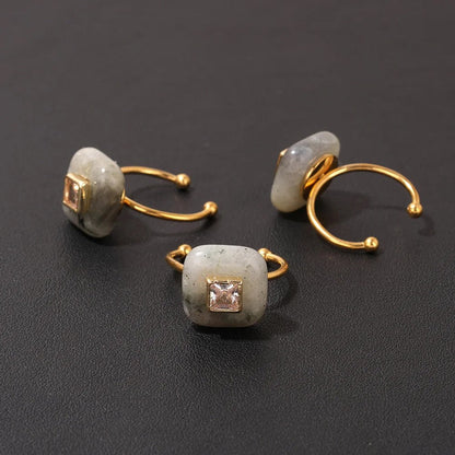 Square Stone Adjustable Ring