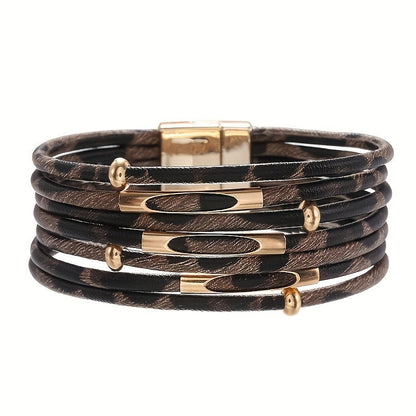 Leopard Print Wrap Bracelet