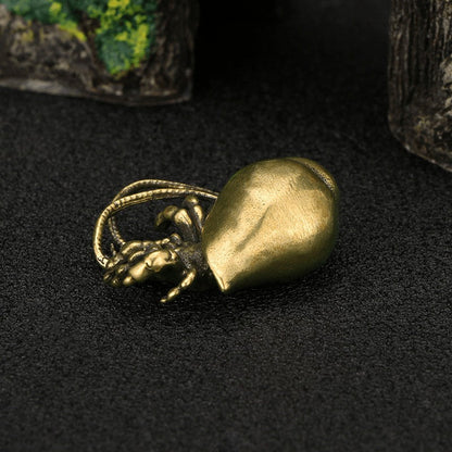 Hermit Crab Brass Figurine