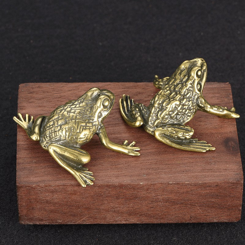 Brass Frog Figurine