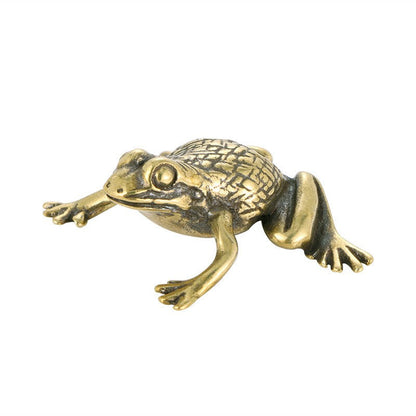Brass Frog Figurine