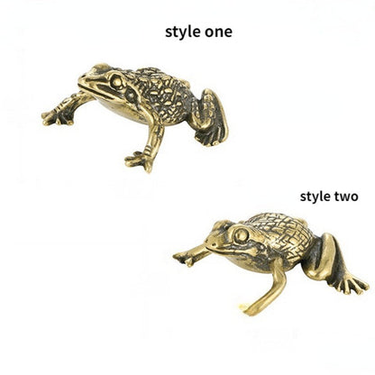 Brass Frog Figurine