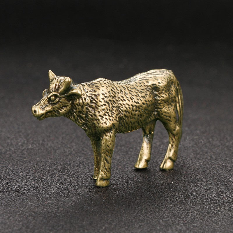 Vintage Brass Cow Figurine