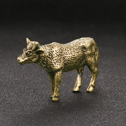 Vintage Brass Cow Figurine