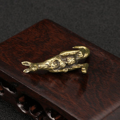 Vintage Brass Kangaroo Figurine