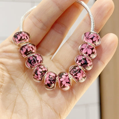 Floral Resin Charm Bracelet