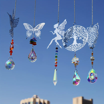 Animal & Tree Crystal Suncatcher Set