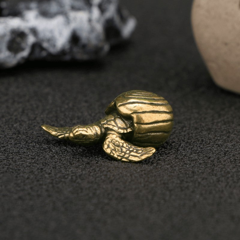 Brass Sea Turtle Figurine