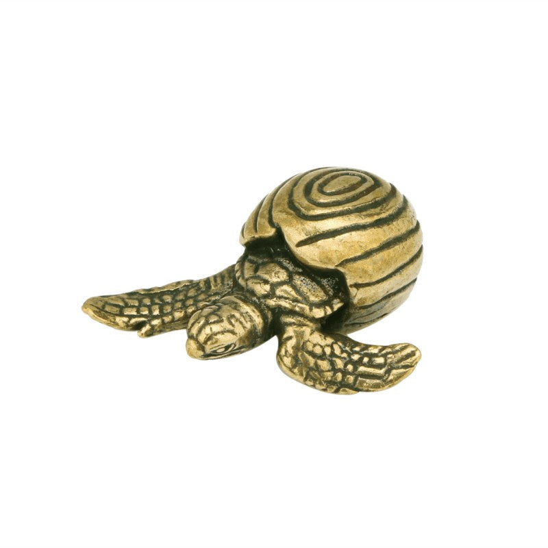 Brass Sea Turtle Figurine