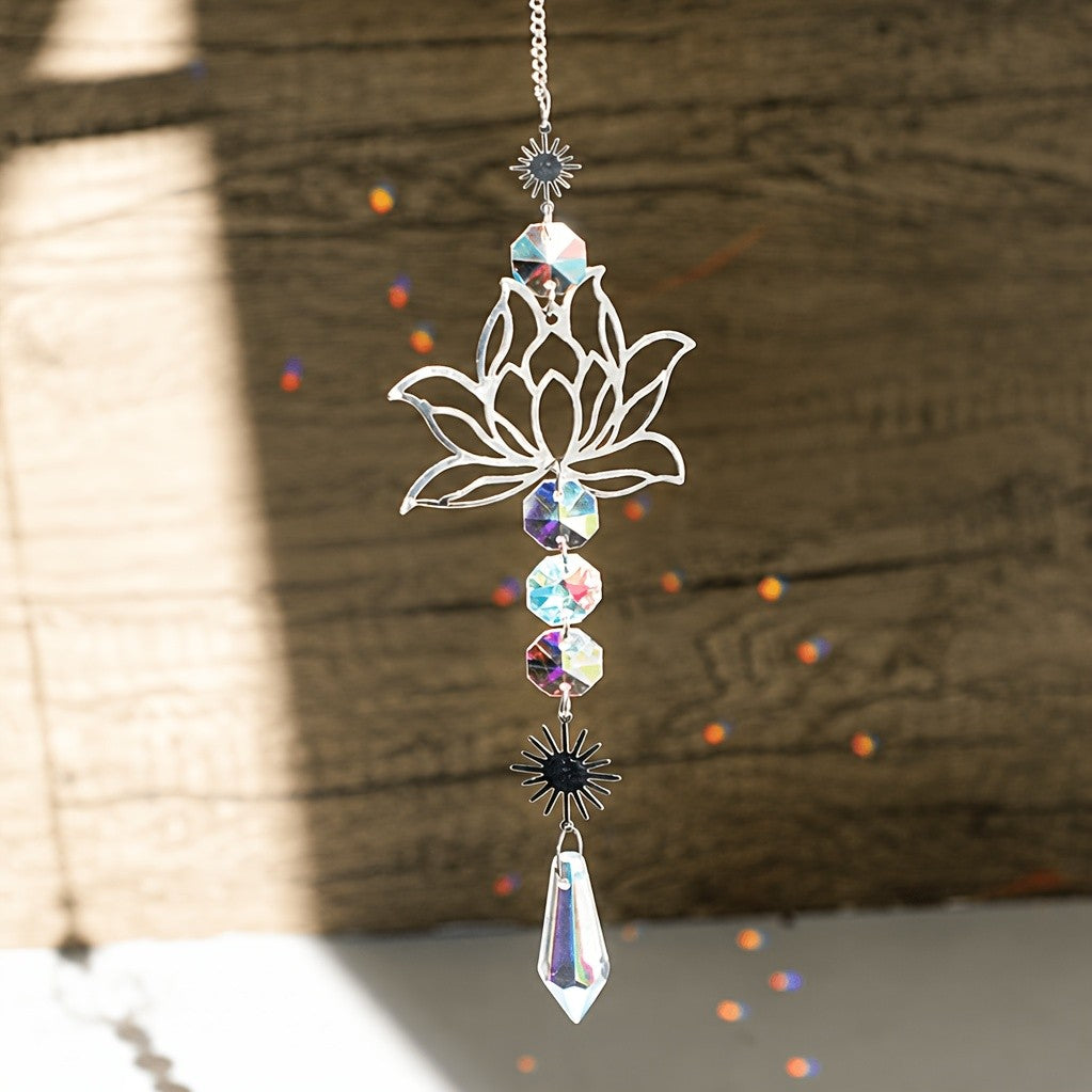 Lotus Crystal Sun Catcher