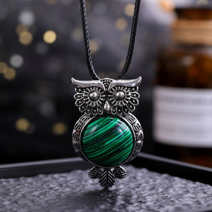 Tiger Eye Owl Necklace