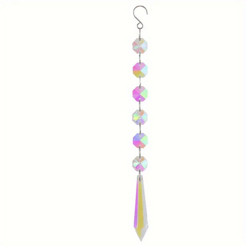 Iridescent Glass Teardrop Suncatcher