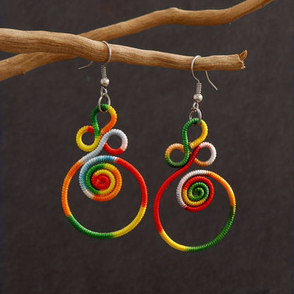 Colorful Spiral Rope Earrings