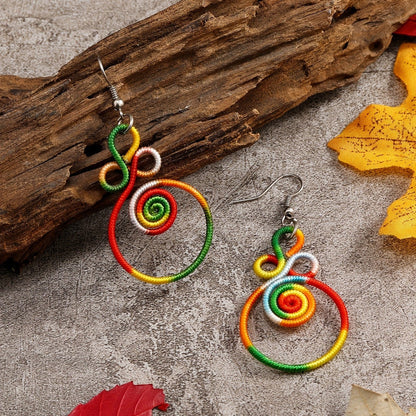 Colorful Spiral Rope Earrings