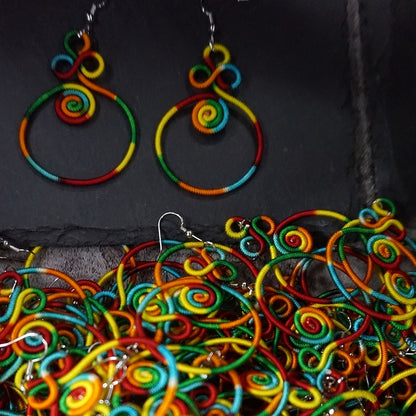 Colorful Spiral Rope Earrings