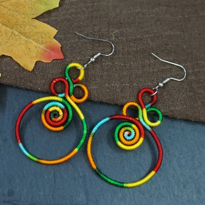 Colorful Spiral Rope Earrings