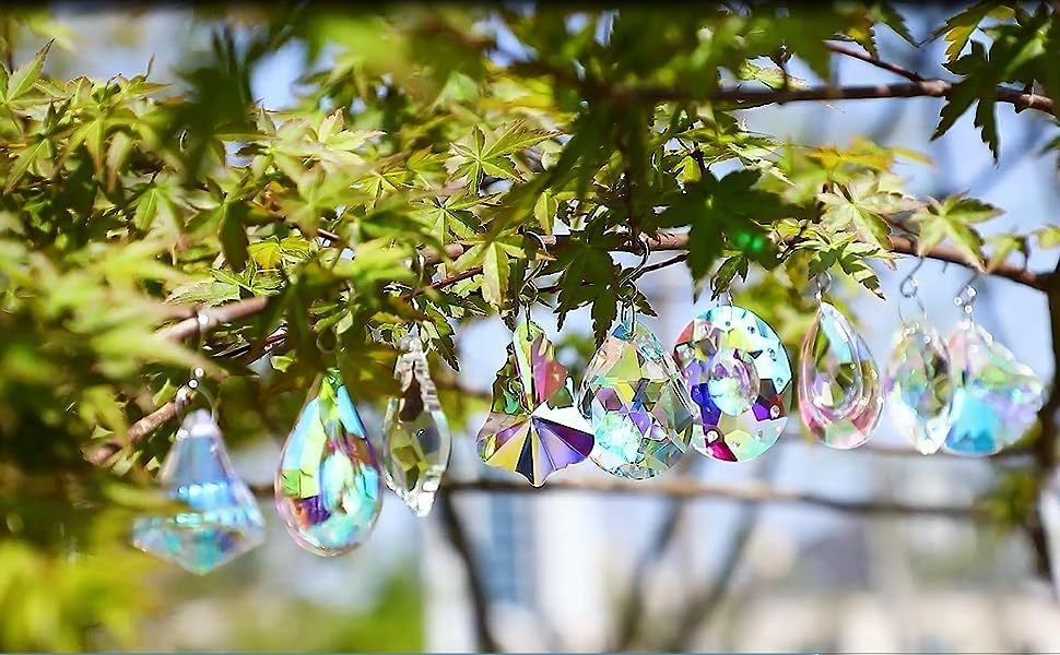 Iridescent Glass Prism Pendant