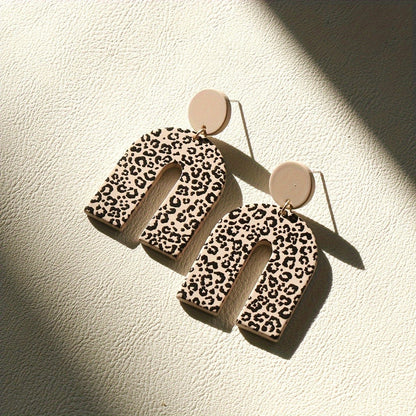 Leopard Arch Dangle Earrings
