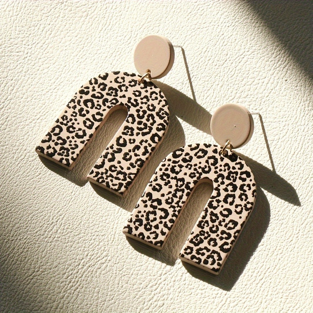 Leopard Arch Dangle Earrings