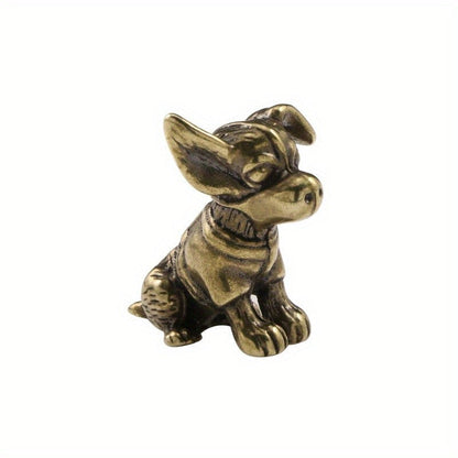 Antique Brass Dog Figurine