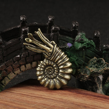 Antique Brass Nautilus Charm